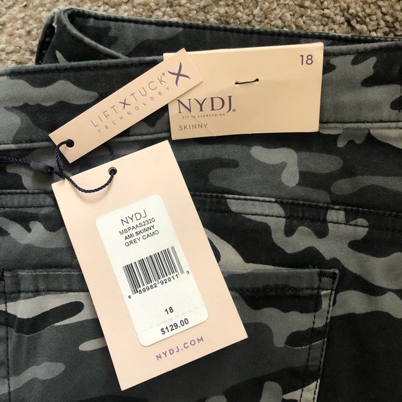 NYDJ Ami Skinny Jeans in Grey Camo - Picture 2 of 2